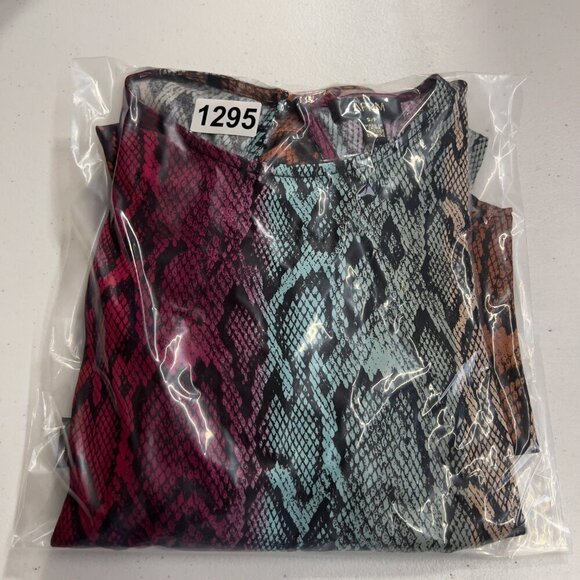 AFRM Women's Snake Ombre Cut-Out Back Smocked Waist Long Sleeves S/P NWT - Picture 15 of 15